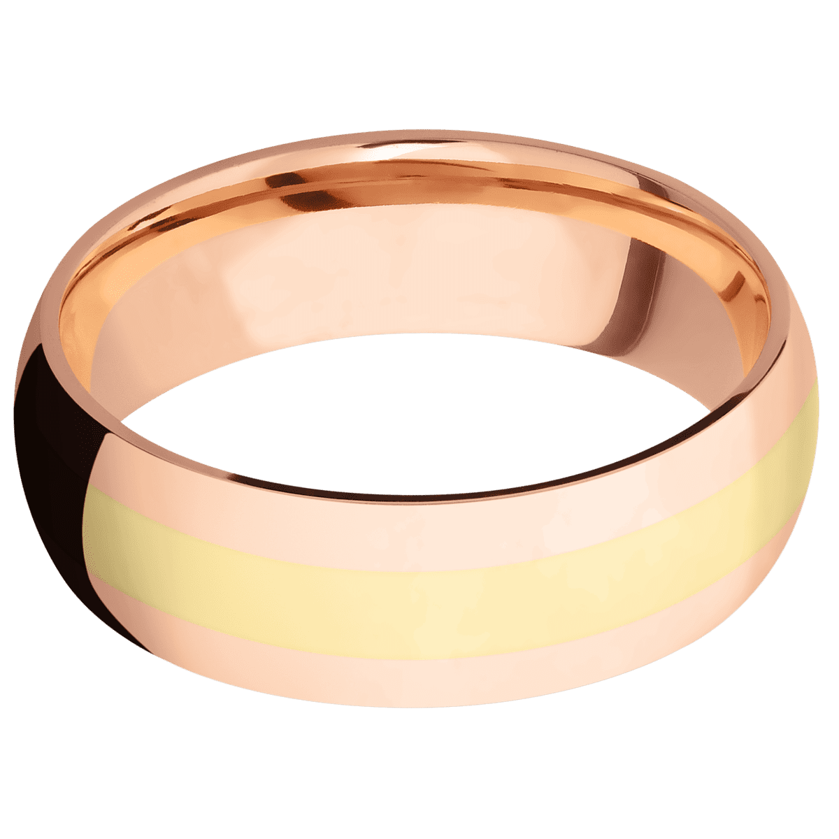 14K Rose Gold + Polish Finish