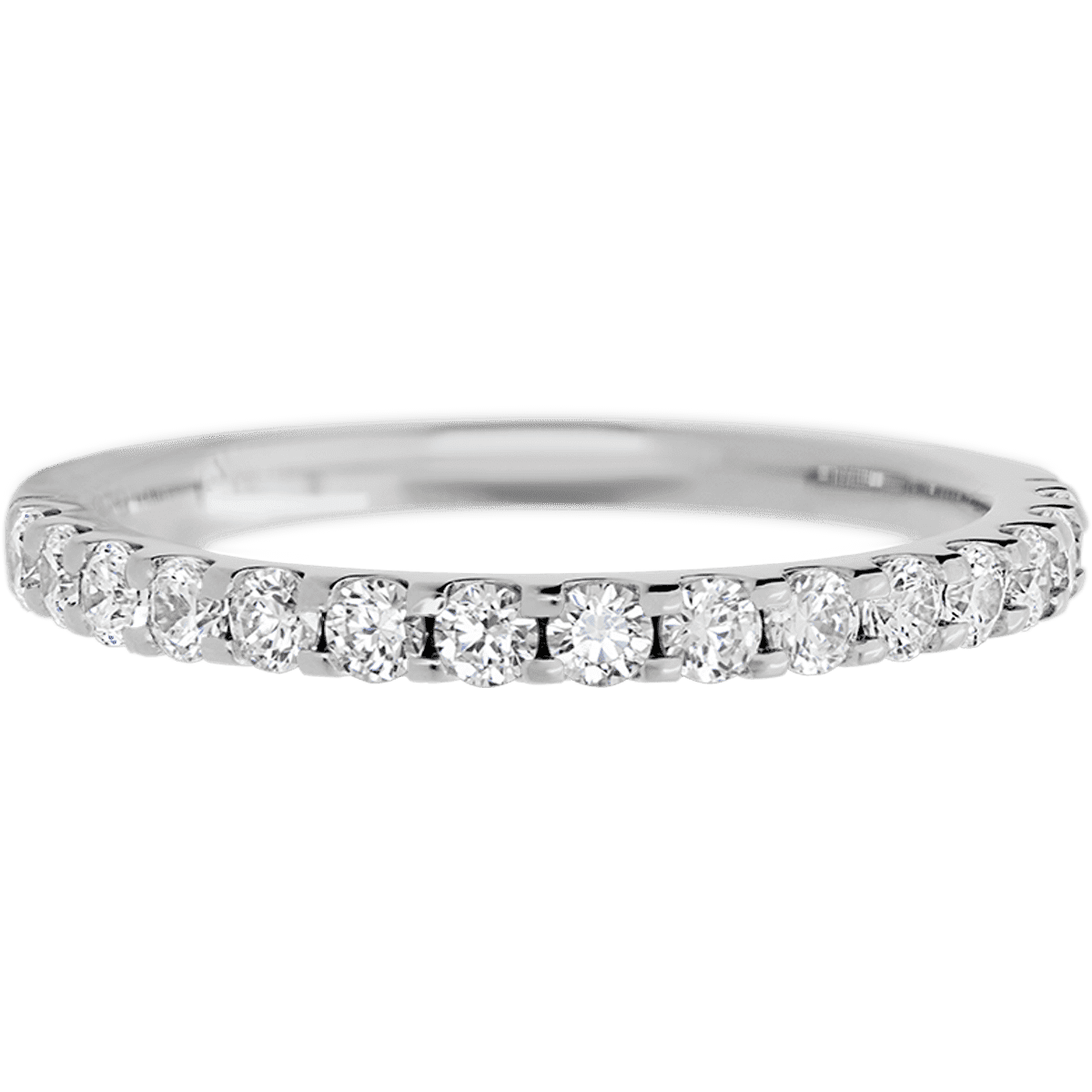 10K White Gold band with 15 Round Lab Grown Diamond (ST) having TCW-.45