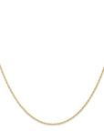 14K 18 inch Carded .95mm Cable Rope with Spring Ring Clasp Chain
