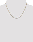 14K 18 inch Carded .95mm Cable Rope with Spring Ring Clasp Chain