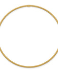 14k 1.5mm Textured Slip-on Bangle Bracelet