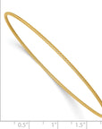 14k 1.5mm Textured Slip-on Bangle Bracelet