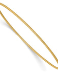 14k 1.5mm Textured Slip-on Bangle Bracelet