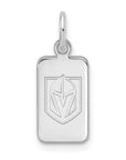 Sterling Silver Rhod-pl NHL LogoArt Vegas Golden Knights Tag Pendant