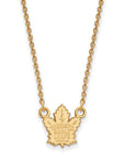 10k Gold NHL LogoArt Toronto Maple Leafs Small Pendant 18 inch Necklace