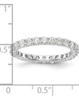 14K White Gold Lab Grown Diamond VS/SI GH, Shared Prong Eternity Ban