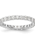 14K White Gold Lab Grown Diamond VS/SI GH, Shared Prong Eternity Ban