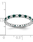 14K White Gold Lab Grown Dia VS/SI GH & Cr Alexandrite Eternity B