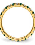 14K Lab Grown Diamond VS/SI GH & Cr Emerald Eternity Band