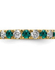 14K Lab Grown Diamond VS/SI GH & Cr Alexandrite Eternity Band