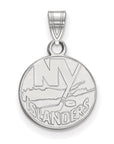 14k White Gold NHL LogoArt New York Islanders Small Pendant