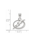 14k White Gold NHL LogoArt Tampa Bay Lightning Small Pendant
