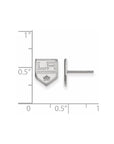 14k White Gold NHL LogoArt Los Angeles Kings Extra Small Post Earrings