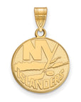 14k Gold NHL LogoArt New York Islanders Medium Pendant