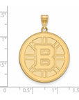 10k Gold NHL LogoArt Boston Bruins Extra Large Pendant