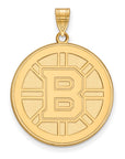 10k Gold NHL LogoArt Boston Bruins Extra Large Pendant