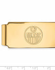 10k Gold NHL LogoArt Edmonton Oilers Money Clip