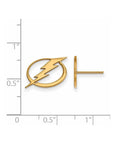 10k Gold NHL LogoArt Tampa Bay Lightning Small Post Earrings