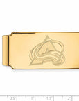 10k Gold NHL LogoArt Colorado Avalanche Money Clip