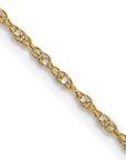 14K 18 inch Carded 1.15mm Cable Rope with Spring Ring Clasp Chain