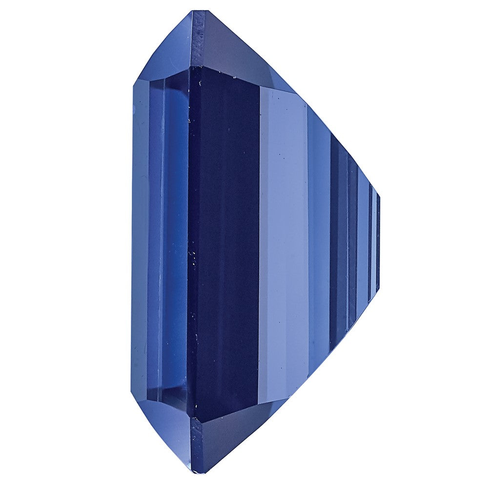 Created Blue Sapphire 9x7mm Emerald Cut