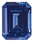 Created Blue Sapphire 9x7mm Emerald Cut