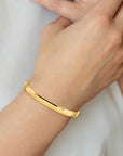 14k 6mm Solid Polished Half-Round Slip-On Bangle