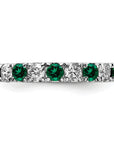 14K White Gold Lab Grown Dia VS/SI GH & Cr Emerald Eternity Band