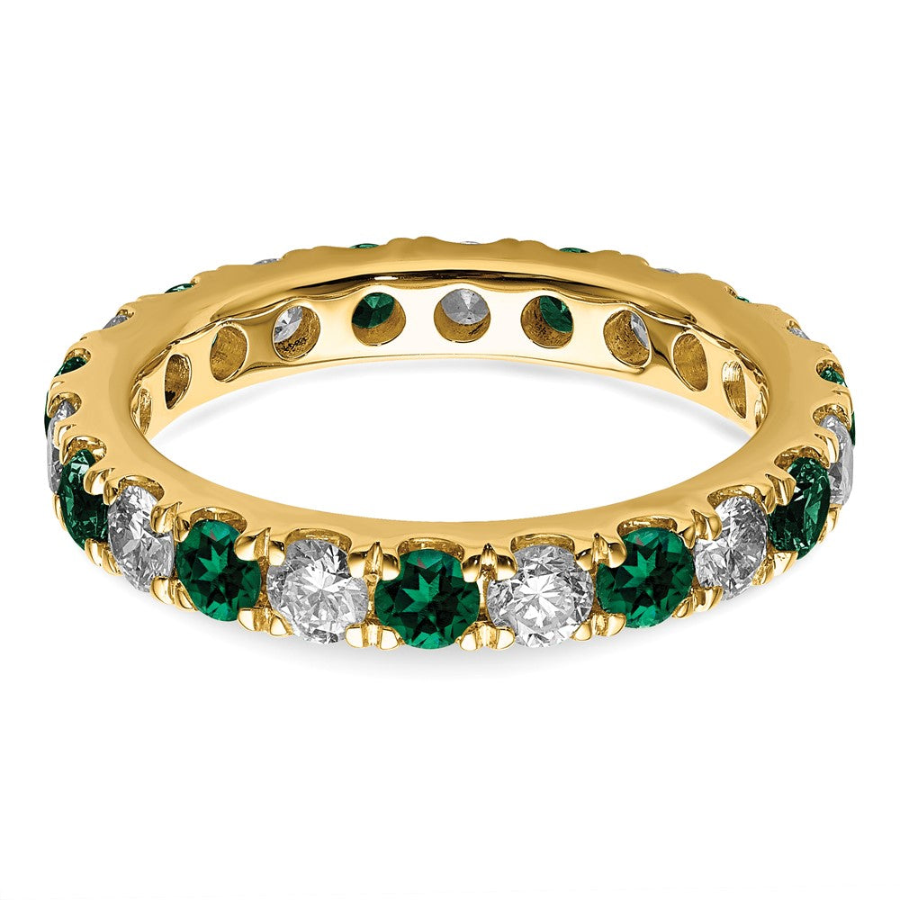 14K Lab Grown Diamond VS/SI GH &amp; Cr Emerald Eternity Band