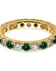 14K Lab Grown Diamond VS/SI GH & Cr Emerald Eternity Band