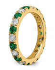 14K Lab Grown Diamond VS/SI GH & Cr Emerald Eternity Band