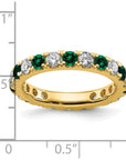 14K Lab Grown Diamond VS/SI GH & Cr Emerald Eternity Band