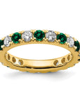 14K Lab Grown Diamond VS/SI GH & Cr Emerald Eternity Band