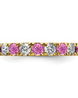 14K Lab Grown Diamond VS/SI GH & Cr Pink Sapp Eternity Band