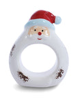 Santa Set of Four Ceramic Napkin Holders