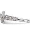 14K White Gold Lab Grown Diamond VS/SI GH, Semi-Mount Halo Eng Ring