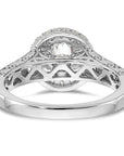 14K White Gold Lab Grown Diamond VS/SI GH, Semi-Mount Halo Eng Ring