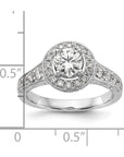 14K White Gold Lab Grown Diamond VS/SI GH, Semi-Mount Halo Eng Ring