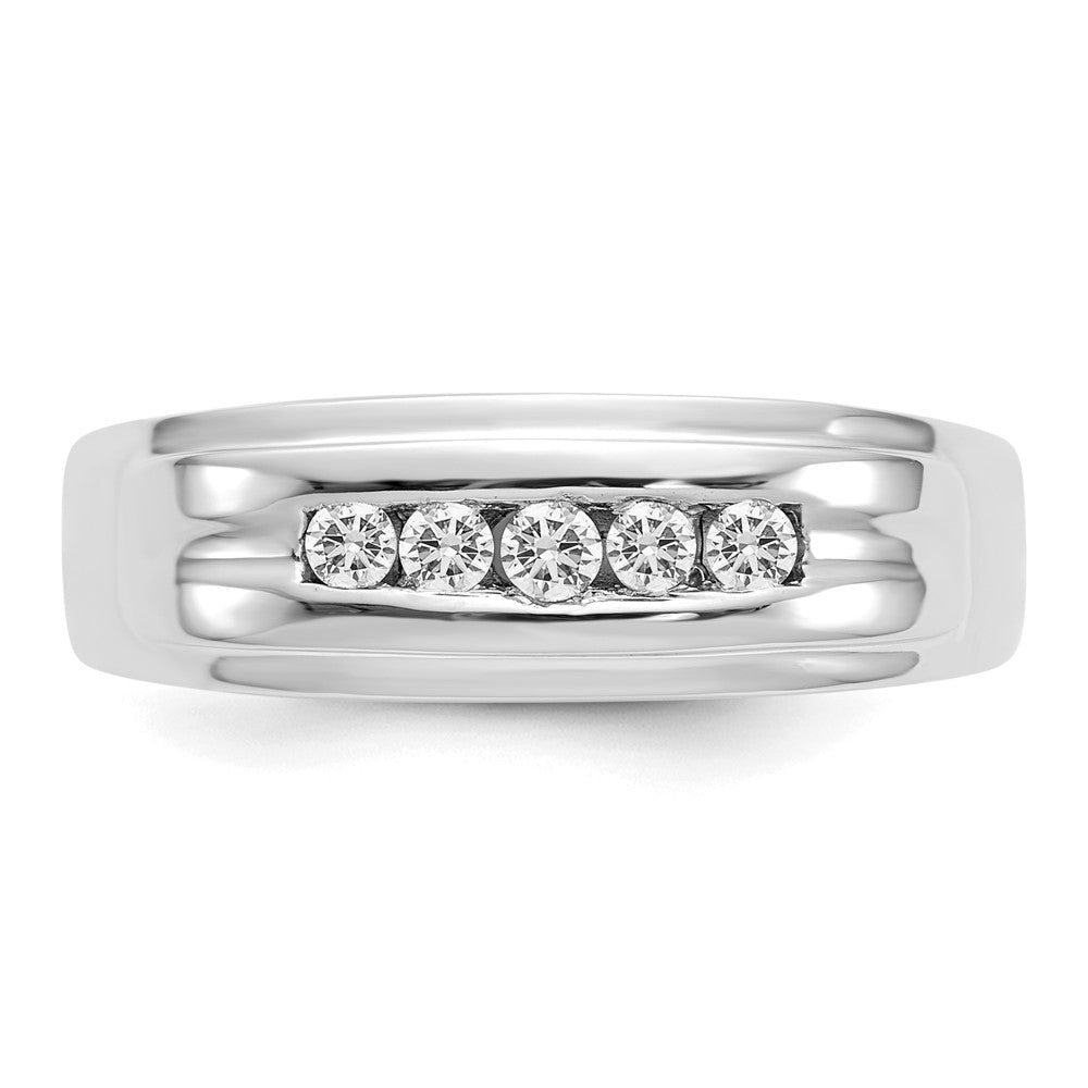 14K White Gold Lab Grown Diamond VS/SI GH, Men&#39;s Ring