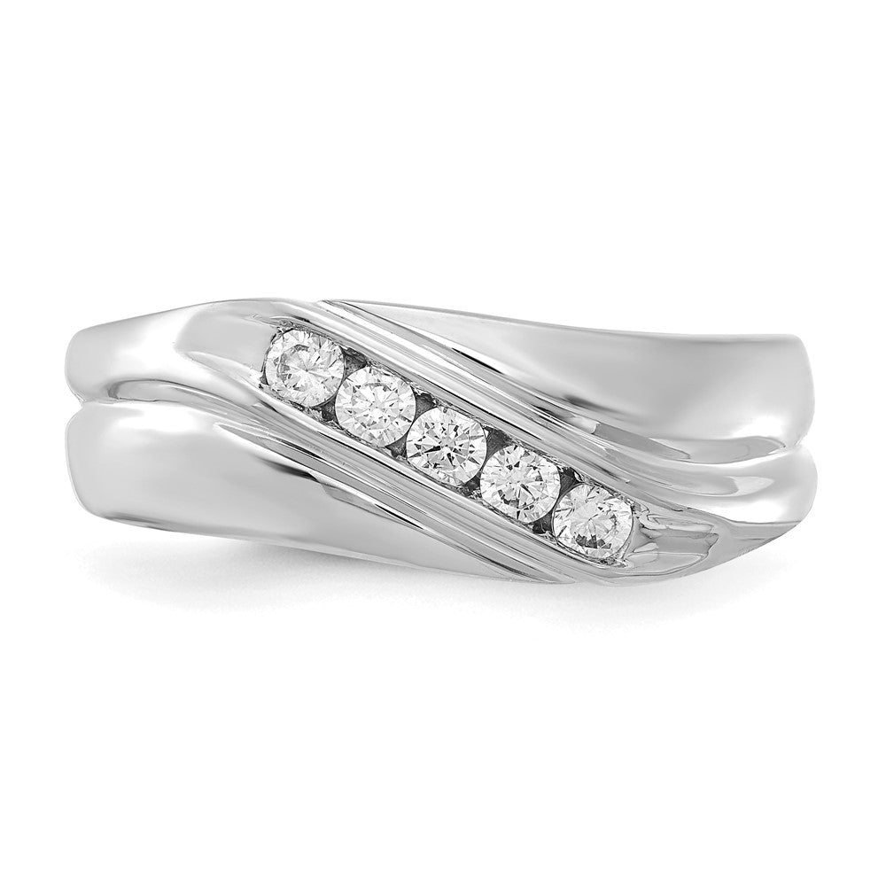 14K White Gold Lab Grown Diamond VS/SI GH, Men&#39;s Ring