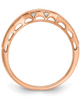 14K Rose Gold Lab Grown Diamond VS/SI GH, Contoured Wedding Band