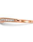 14K Rose Gold Lab Grown Diamond VS/SI GH, Contoured Wedding Band