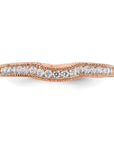 14K Rose Gold Lab Grown Diamond VS/SI GH, Contoured Wedding Band