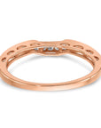 14K Rose Gold Lab Grown Diamond VS/SI GH, Contoured Wedding Band