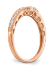 14K Rose Gold Lab Grown Diamond VS/SI GH, Contoured Wedding Band