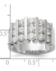 14K White Gold Lab Grown Diamond 2ctw VS/SI GH, Band