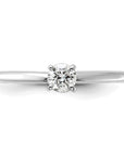 14K White Gold 1/4 carat Round VS/SI GH Lab Grown Diamond Solitaire 4 Prong Size 10 Engagement Ring