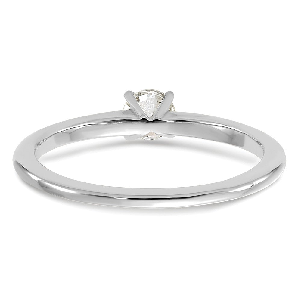 14K White Gold 1/4 carat Round VS/SI GH Lab Grown Diamond Solitaire 4 Prong Size 10 Engagement Ring