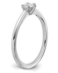 14K White Gold 1/4 carat Round VS/SI GH Lab Grown Diamond Solitaire 4 Prong Size 10 Engagement Ring