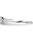 14K White Gold 1/2 carat Round VS/SI GH Lab Grown Diamond Solitaire 4 Prong Size 5 Engagement Ring